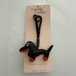 Camila Coelho Black Dog Bag Charm